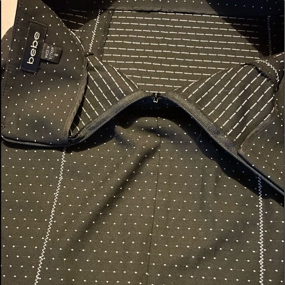 BEBE BLACK & WHITE POLKA DOT SKIRT. - Picture 3 of 5